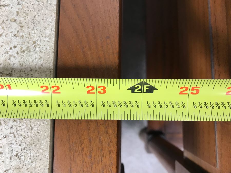 Pair Of Mid-Century Wooden Side Tables With Italian Marble Tops By Medallion Limited 24'W X 28'D X 19'H [Photo 11]