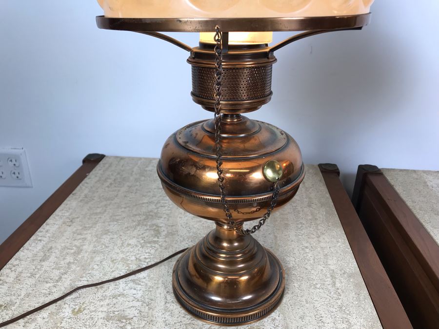 Pair Of Vintage Electrified Oil Lamps [Photo 12]