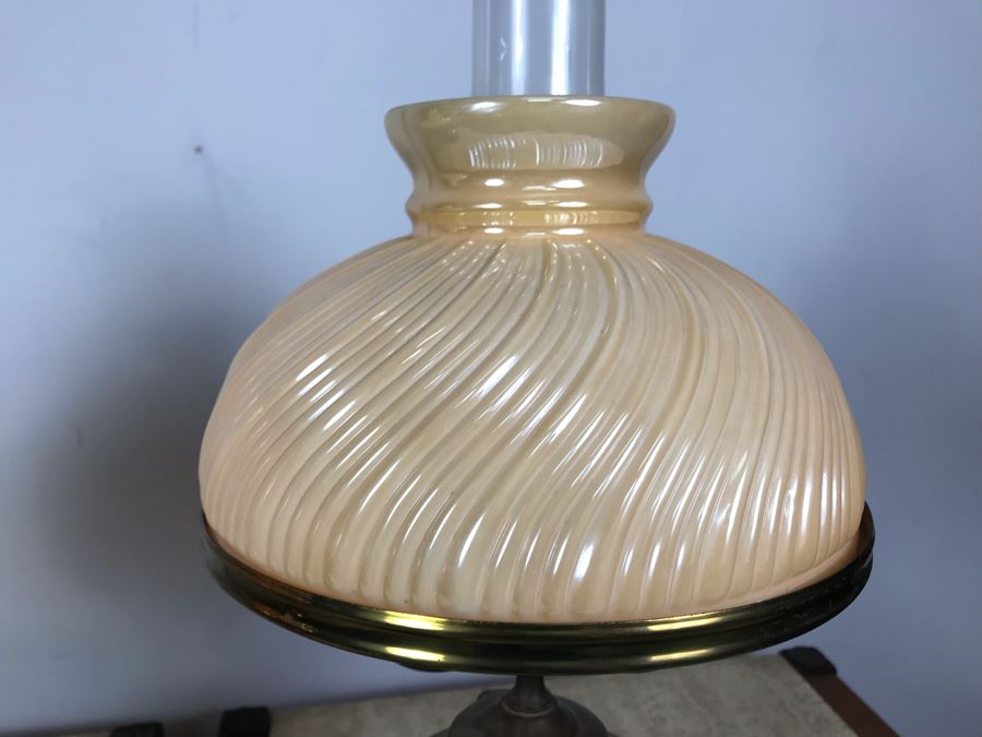 Pair Of Vintage Electrified Oil Lamps [Photo 8]