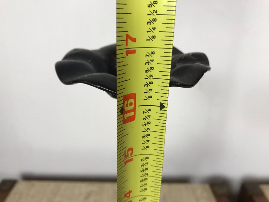 Vintage Asian Bronze Sculptural Candle Holder 16'H With Museum Id - Some Items In This Sale Were Appraised And Featured In The Pacific Asia Museum In Pasadena, CA [Photo 11]