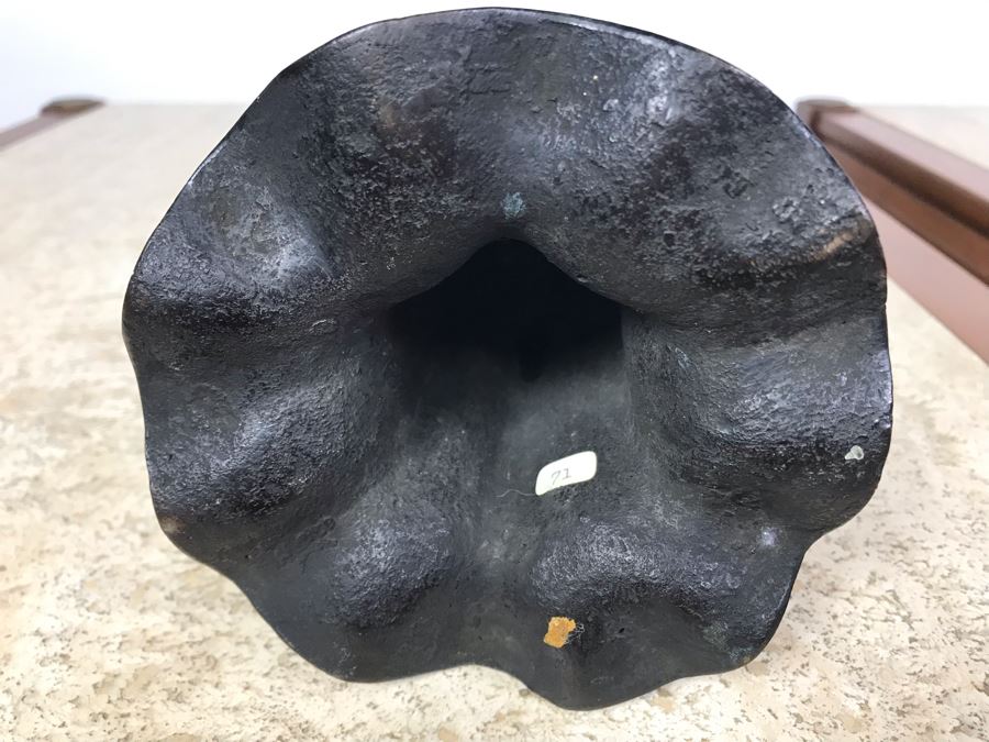 Vintage Asian Bronze Sculptural Candle Holder 16'H With Museum Id - Some Items In This Sale Were Appraised And Featured In The Pacific Asia Museum In Pasadena, CA [Photo 9]