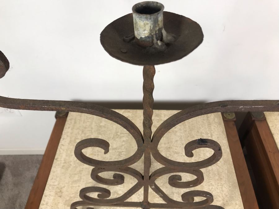 Wrought Iron Candle Holder 21'H [Photo 3]
