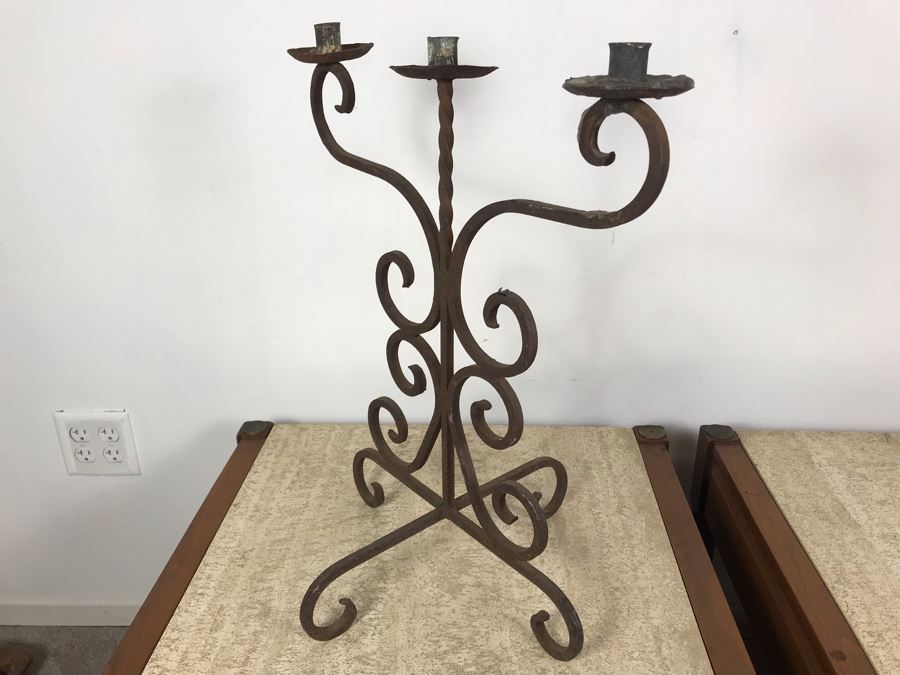 Wrought Iron Candle Holder 21'H [Photo 4]