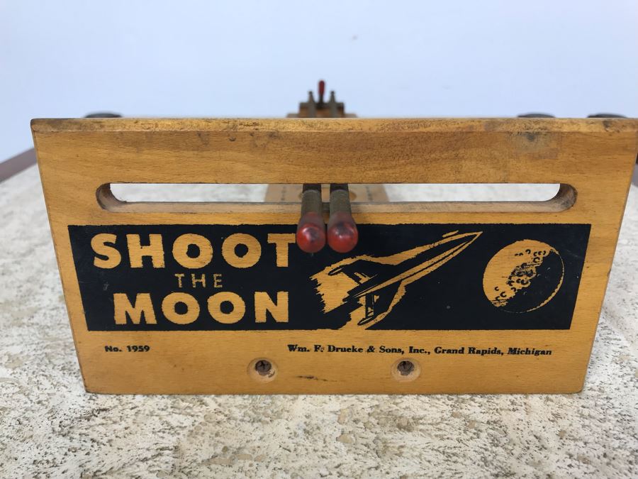 Vintage Original 1959 Shoot The Moon Space Game By Wm. F. Drucke & Sons, Grand Rapids, Michigan 19'L [Photo 2]
