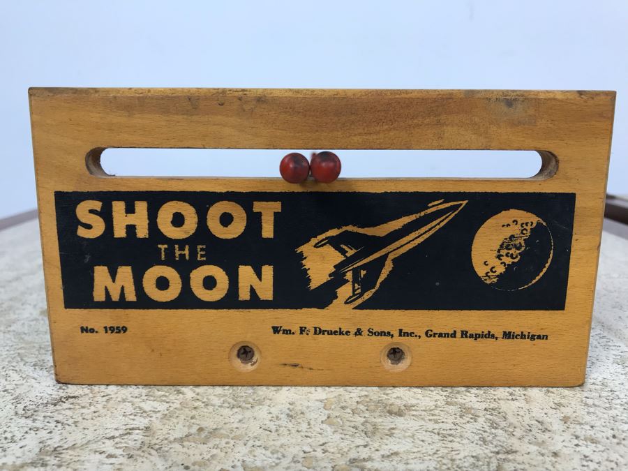 Vintage Original 1959 Shoot The Moon Space Game By Wm. F. Drucke & Sons, Grand Rapids, Michigan 19'L [Photo 3]