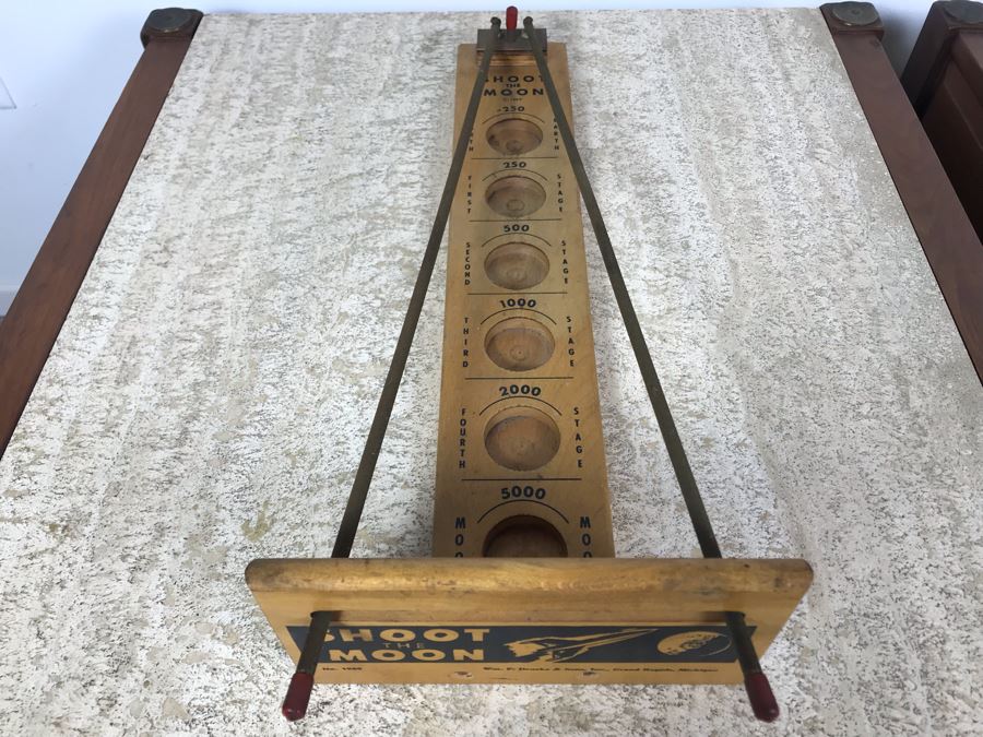 Vintage Original 1959 Shoot The Moon Space Game By Wm. F. Drucke & Sons, Grand Rapids, Michigan 19'L [Photo 12]