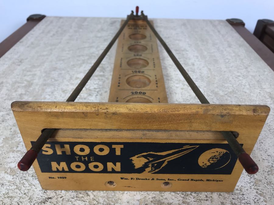 Vintage Original 1959 Shoot The Moon Space Game By Wm. F. Drucke & Sons, Grand Rapids, Michigan 19'L