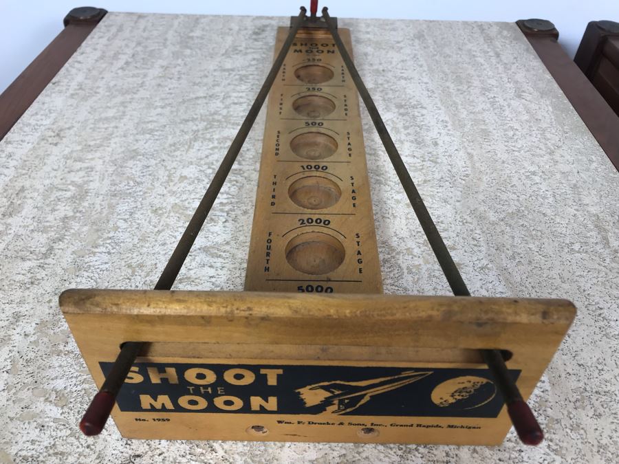 Vintage Original 1959 Shoot The Moon Space Game By Wm. F. Drucke & Sons, Grand Rapids, Michigan 19'L [Photo 5]