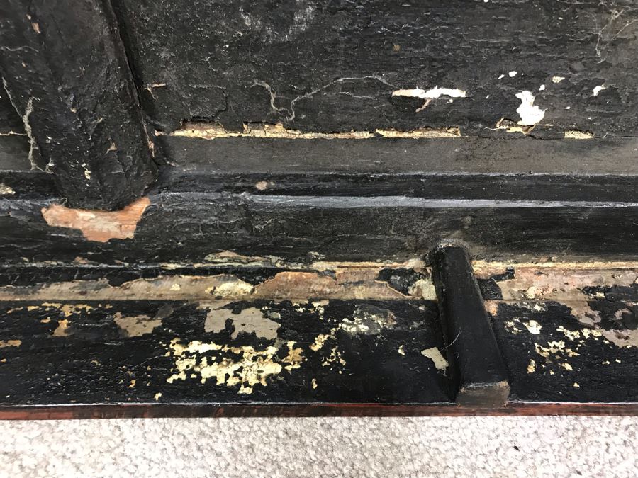 Antique Chinese Rosewood Table - Has Been Reinforced Under Table - See Photos 32'W X 19'D X 12.5'H [Photo 22]