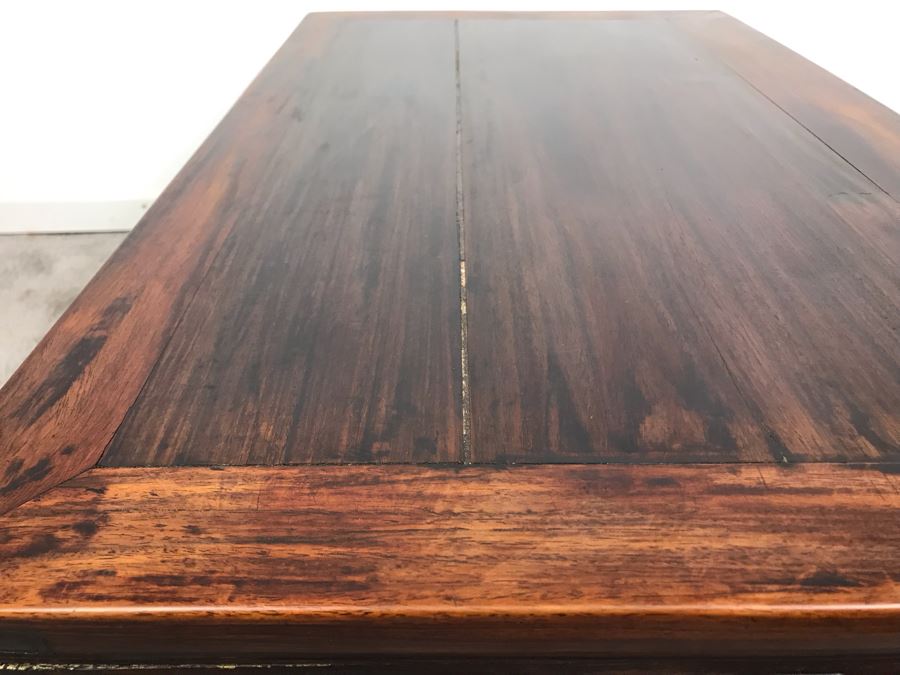 Antique Chinese Rosewood Table - Has Been Reinforced Under Table - See Photos 32'W X 19'D X 12.5'H [Photo 14]