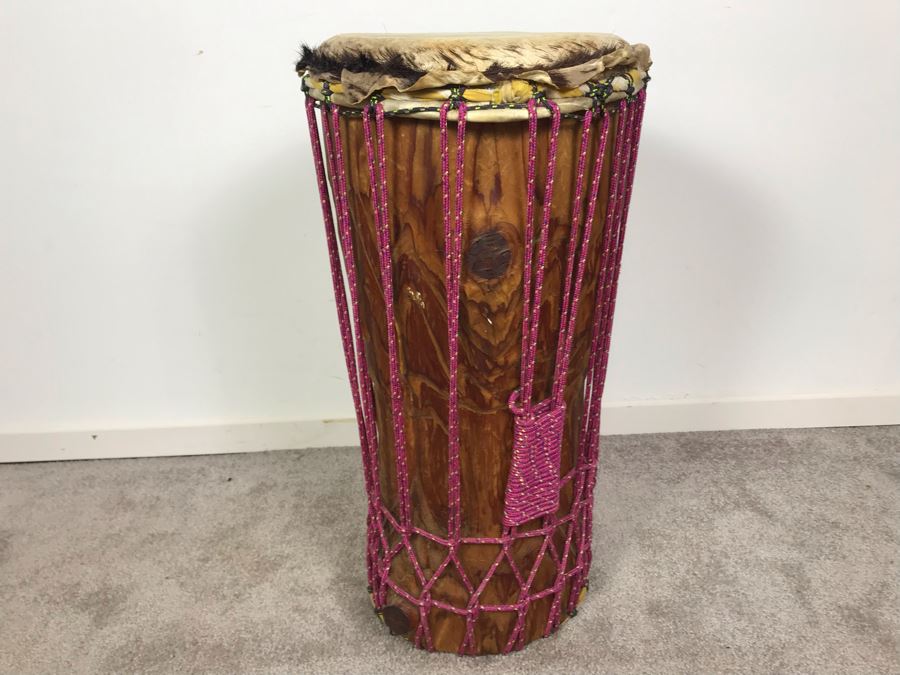 Handmade Bongo Drum 22'H X 12'W