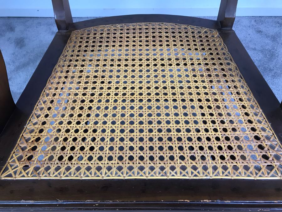 Antique Eastlake Cane Rocking Chair On Metal Casters [Photo 13]