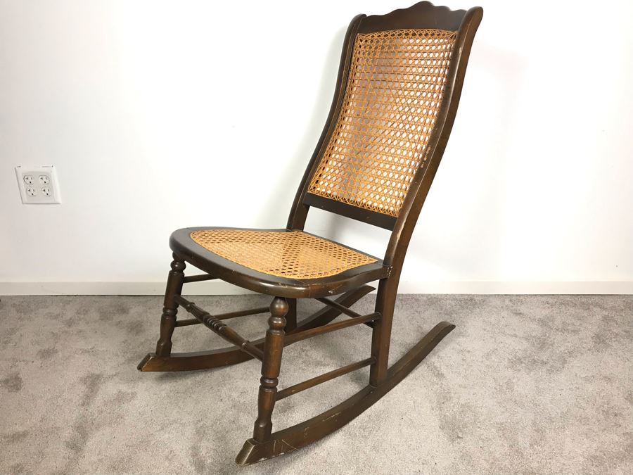 Vintage Cane Rocking Chair [Photo 1]
