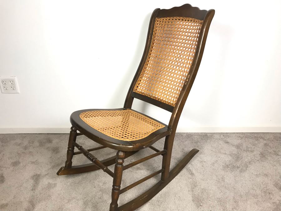 Vintage Cane Rocking Chair [Photo 3]