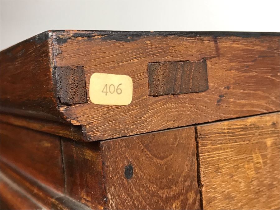 Antique Chinese Carved Wooden Desk With Scenic Carvings On Front And Both Sides [Photo 40]