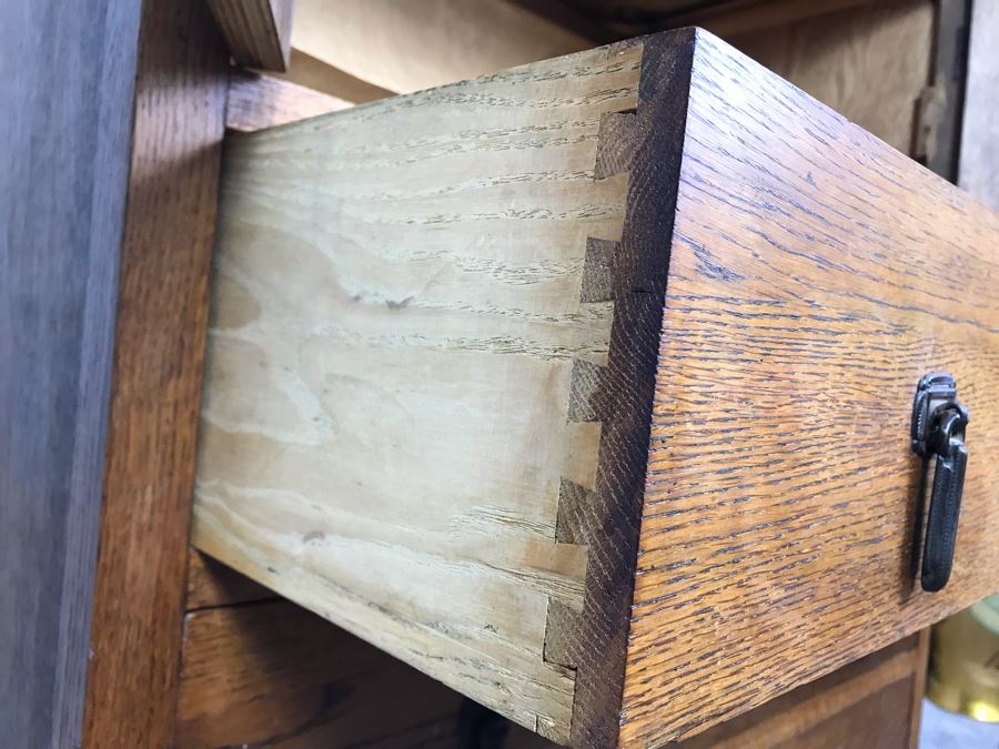 Antique Oak Cabinet With 3-Drawers 32'W X 18'D X 42'H [Photo 10]