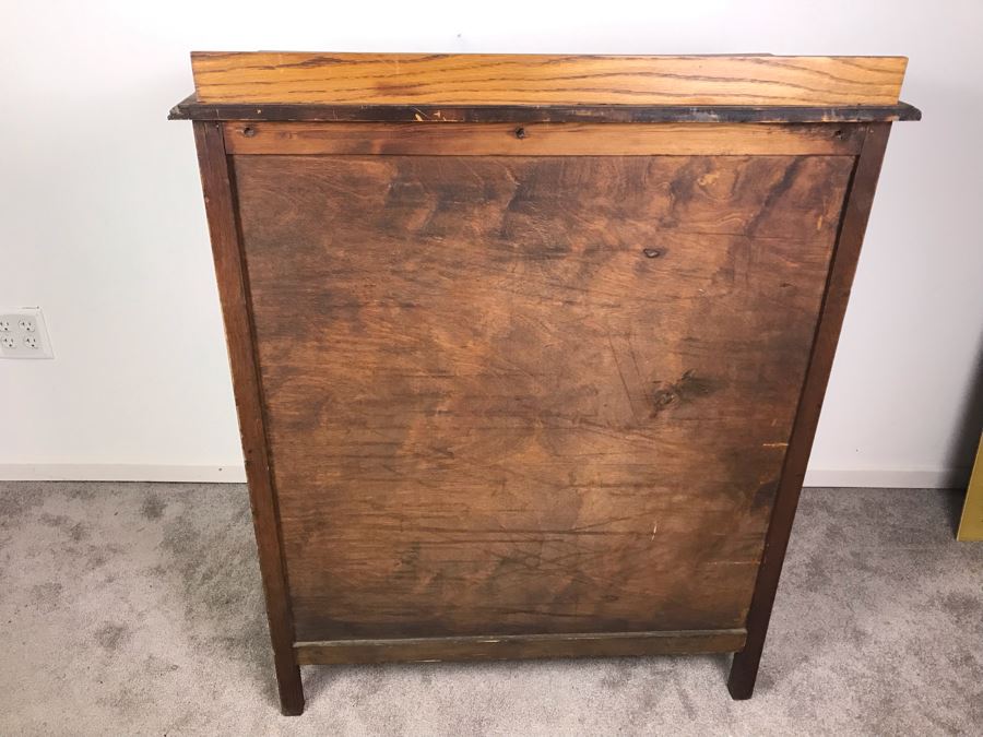 Antique Oak Cabinet With 3-Drawers 32'W X 18'D X 42'H [Photo 15]