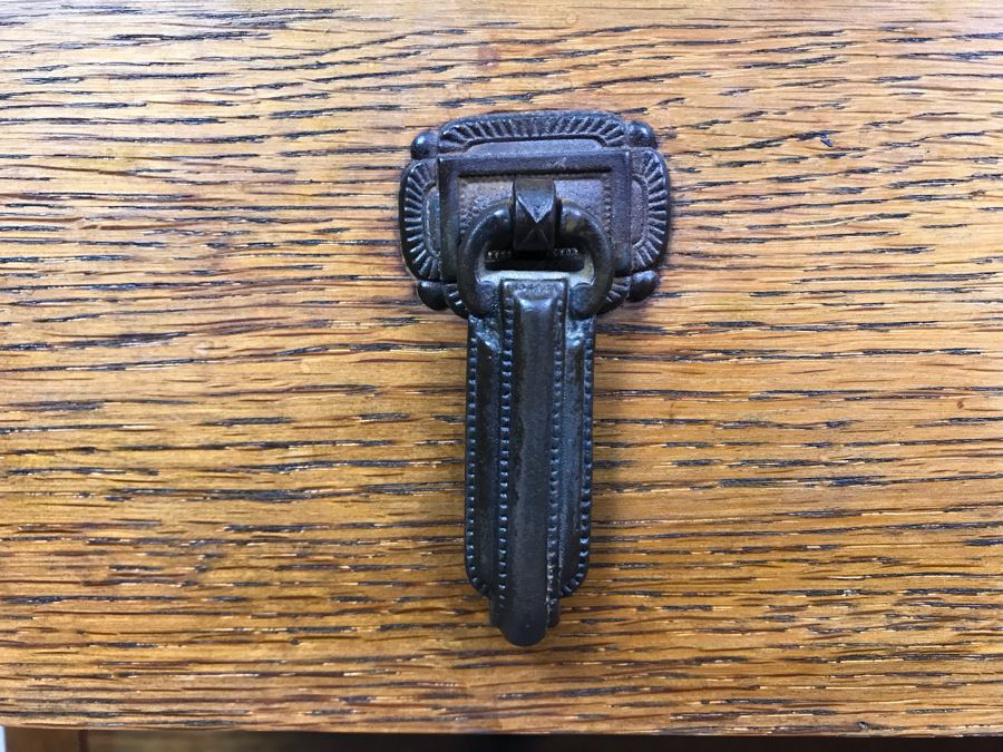 Antique Oak Cabinet With 3-Drawers 32'W X 18'D X 42'H [Photo 7]