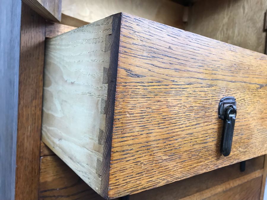Antique Oak Cabinet With 3-Drawers 32'W X 18'D X 42'H [Photo 11]