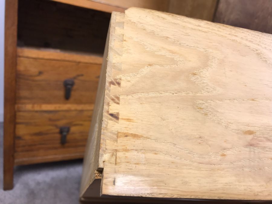 Antique Oak Cabinet With 3-Drawers 32'W X 18'D X 42'H [Photo 12]