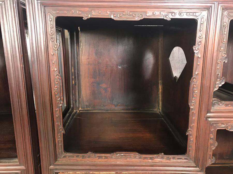 Pair Of Antique Chinese Rosewood Cabinets 35'W X 17'D X 62'H [Photo 29]