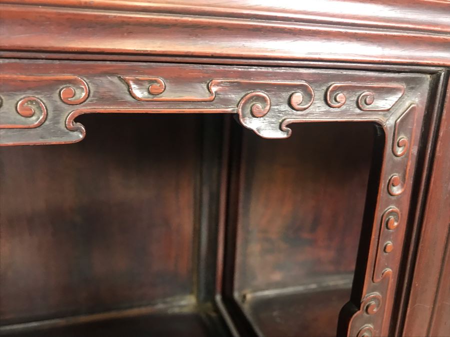 Pair Of Antique Chinese Rosewood Cabinets 35'W X 17'D X 62'H [Photo 21]