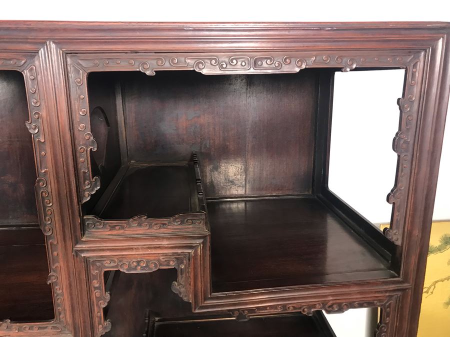 Pair Of Antique Chinese Rosewood Cabinets 35'W X 17'D X 62'H [Photo 28]