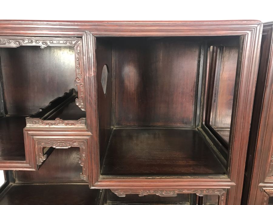 Pair Of Antique Chinese Rosewood Cabinets 35'W X 17'D X 62'H [Photo 13]
