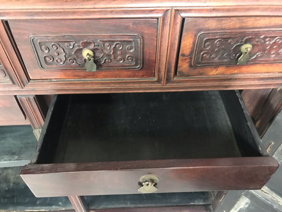 Pair Of Antique Chinese Rosewood Cabinets 35'W X 17'D X 62'H [Photo 10]