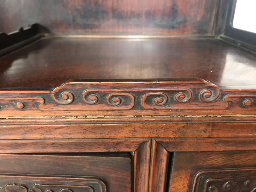 Pair Of Antique Chinese Rosewood Cabinets 35'W X 17'D X 62'H [Photo 6]