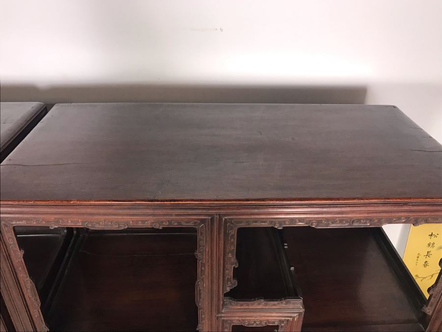 Pair Of Antique Chinese Rosewood Cabinets 35'W X 17'D X 62'H [Photo 35]