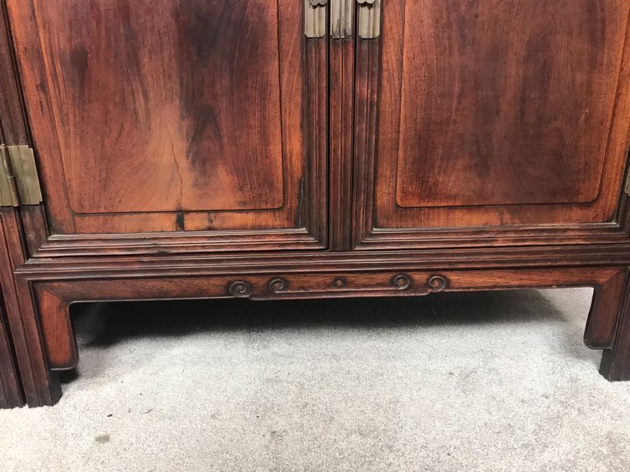 Pair Of Antique Chinese Rosewood Cabinets 35'W X 17'D X 62'H [Photo 12]