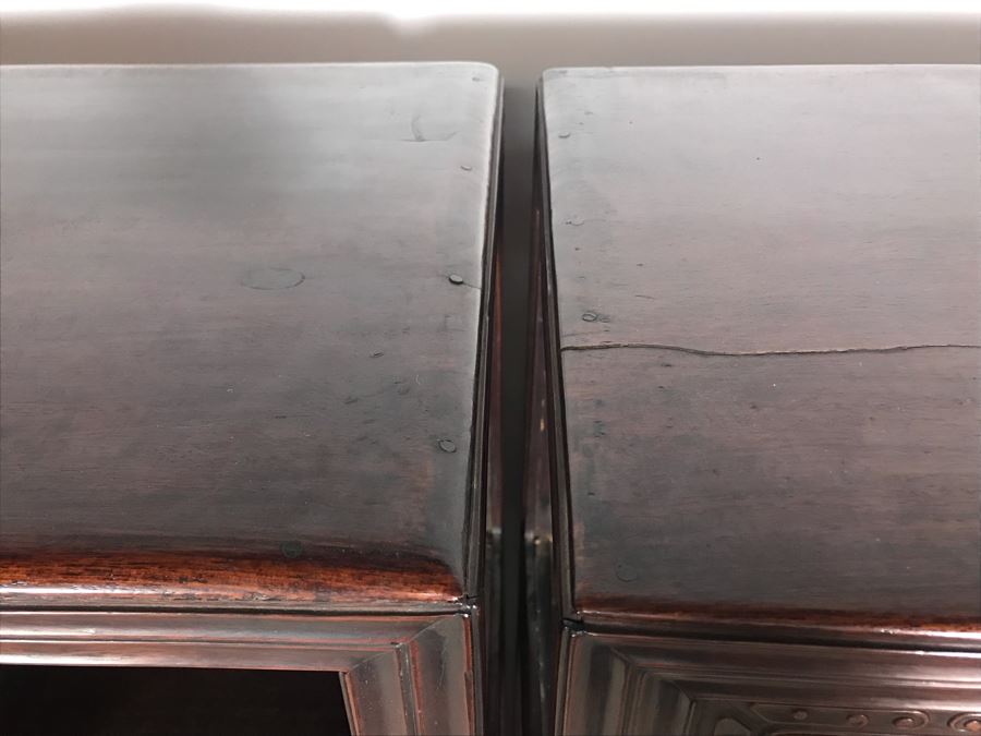 Pair Of Antique Chinese Rosewood Cabinets 35'W X 17'D X 62'H [Photo 34]