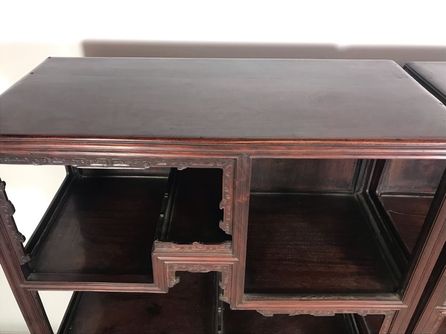 Pair Of Antique Chinese Rosewood Cabinets 35'W X 17'D X 62'H [Photo 36]