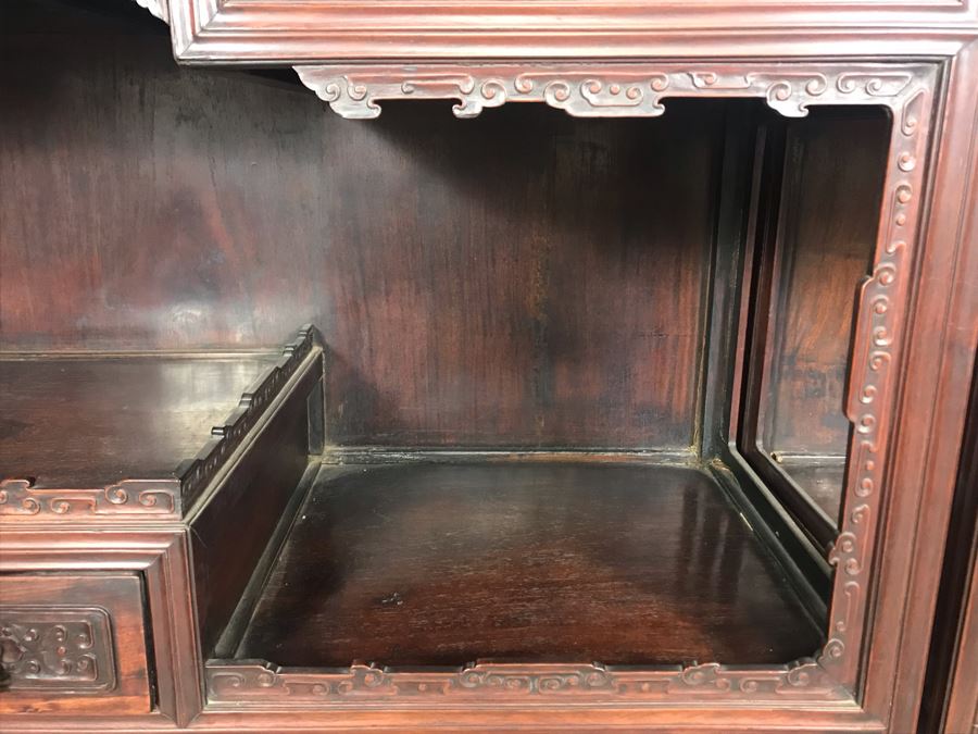 Pair Of Antique Chinese Rosewood Cabinets 35'W X 17'D X 62'H [Photo 20]