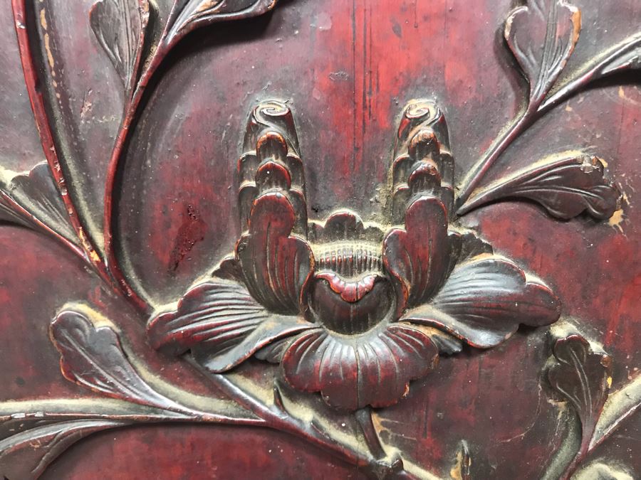 Stunning Single Antique Chinese Intricately Carved Rosewood Cabinet 34'W X 17'D X 63.5'H [Photo 30]