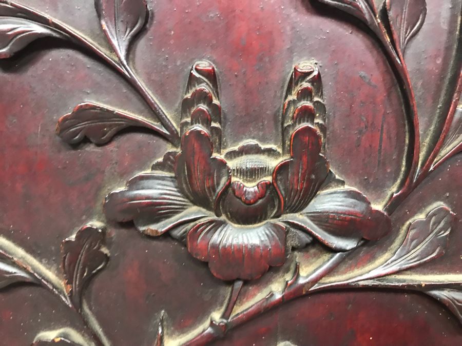 Stunning Single Antique Chinese Intricately Carved Rosewood Cabinet 34'W X 17'D X 63.5'H [Photo 35]