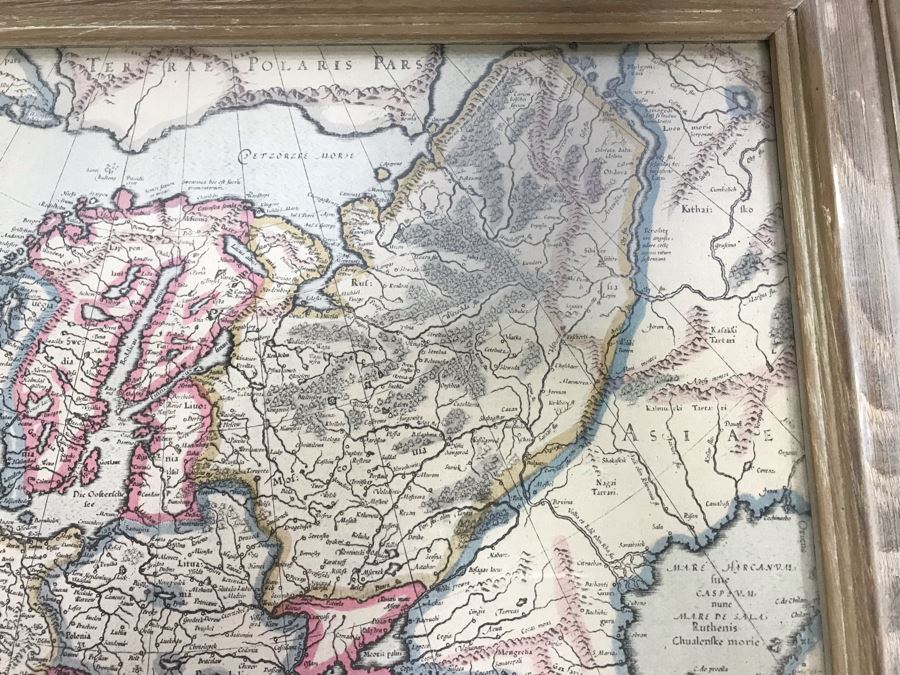 Vintage Framed Map Of Europe 22' X 19' [Photo 7]