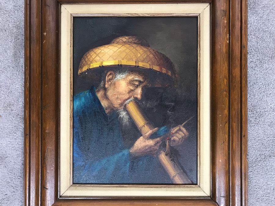 Vintage Chinese Oil Painting by sold Chan