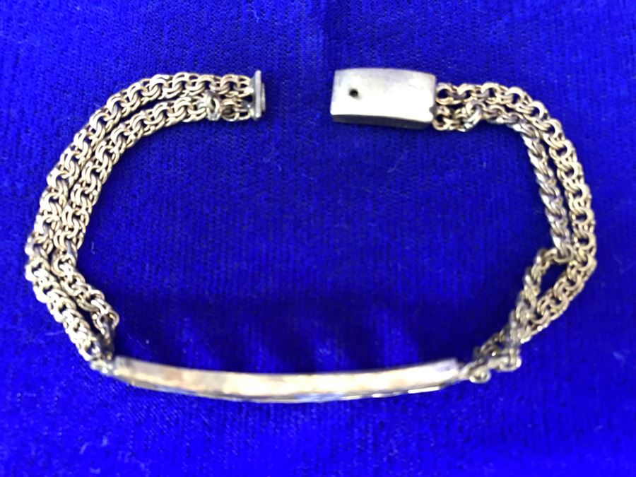 14K Gold Bracelet Decorated With Hearts Made In Italy - Clasp Needs Repair 8.8g [Photo 8]