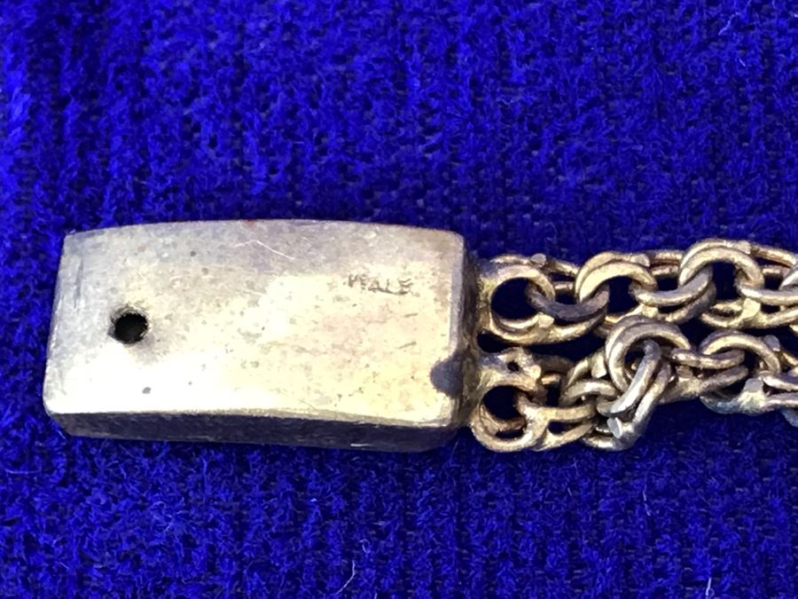 14K Gold Bracelet Decorated With Hearts Made In Italy - Clasp Needs Repair 8.8g [Photo 7]