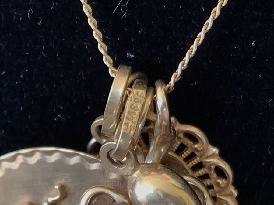 14K Gold Charm Pendant Necklace Scorpio 10.9g [Photo 16]