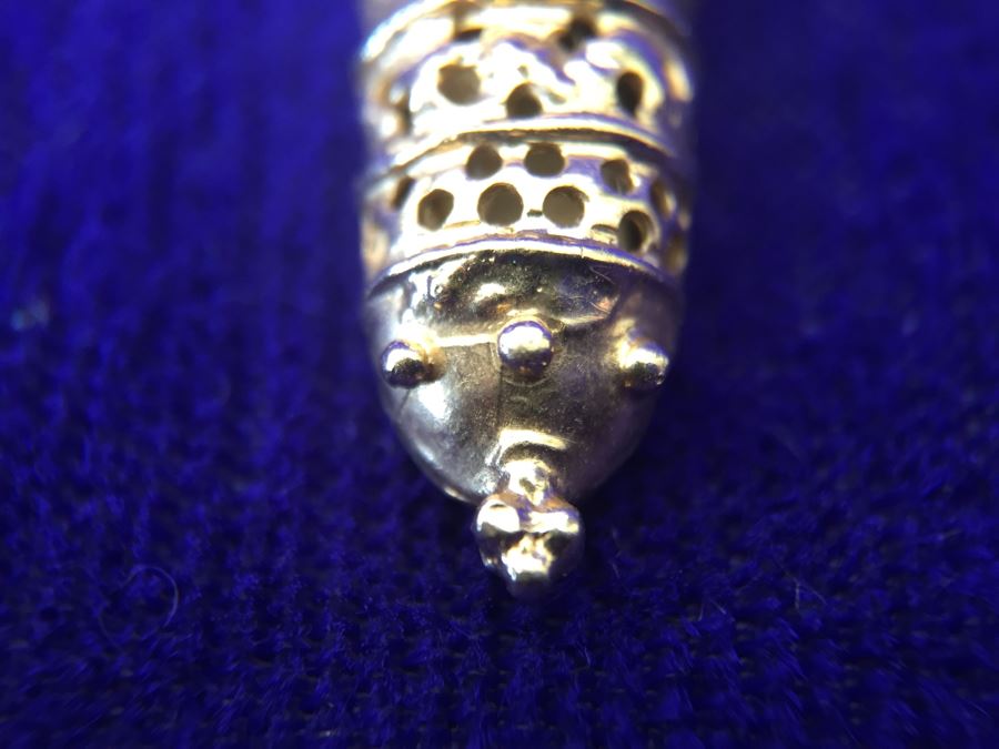 14K Gold Torah Scroll Pendant With 14K Gold Italy Neckalce 5.8g [Photo 15]