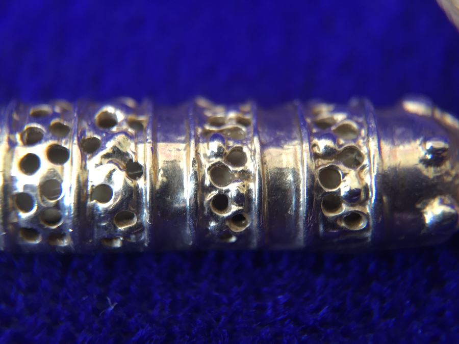 14K Gold Torah Scroll Pendant With 14K Gold Italy Neckalce 5.8g [Photo 17]