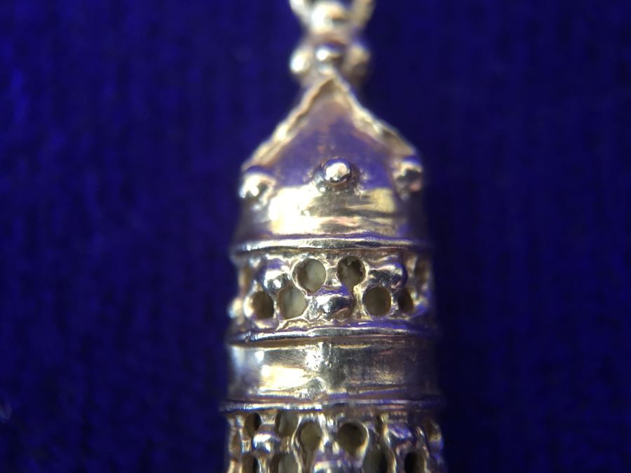 14K Gold Torah Scroll Pendant With 14K Gold Italy Neckalce 5.8g [Photo 13]