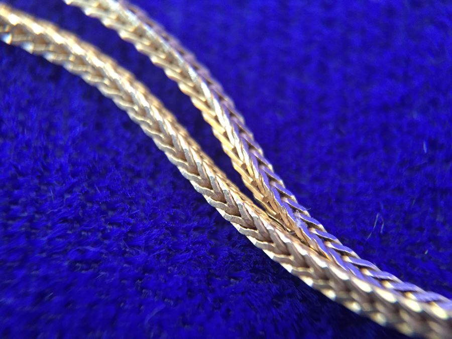 14K Gold Torah Scroll Pendant With 14K Gold Italy Neckalce 5.8g [Photo 18]