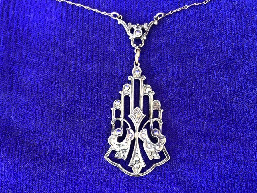 Vintage Sterling Silver Pendant Necklace 4.3g [Photo 5]