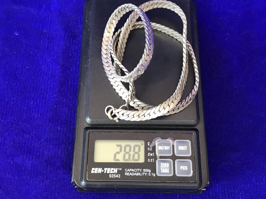 Sterling Silver Chain Necklace 28.8g [Photo 5]