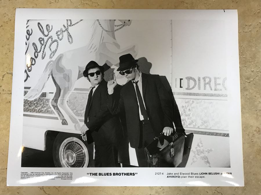 Vintage 1980 The Blues Brothers Movie Memorabilia 8 X 10 Photo John Belushi And Dan Aykroyd