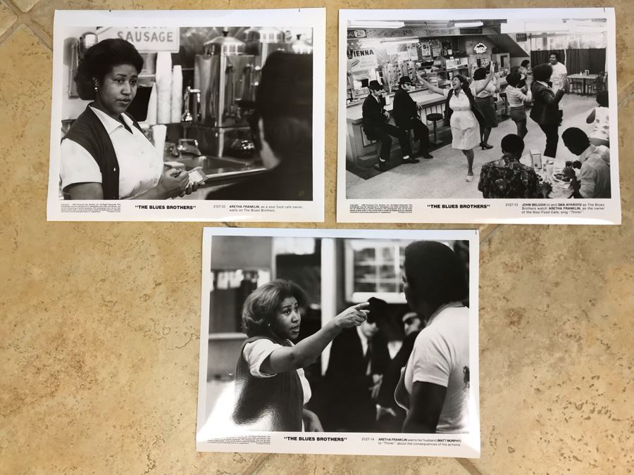 (3) Vintage 1980 The Blues Brothers Movie Memorabilia 8 X 10 Photos Aretha Franklin [Photo 2]